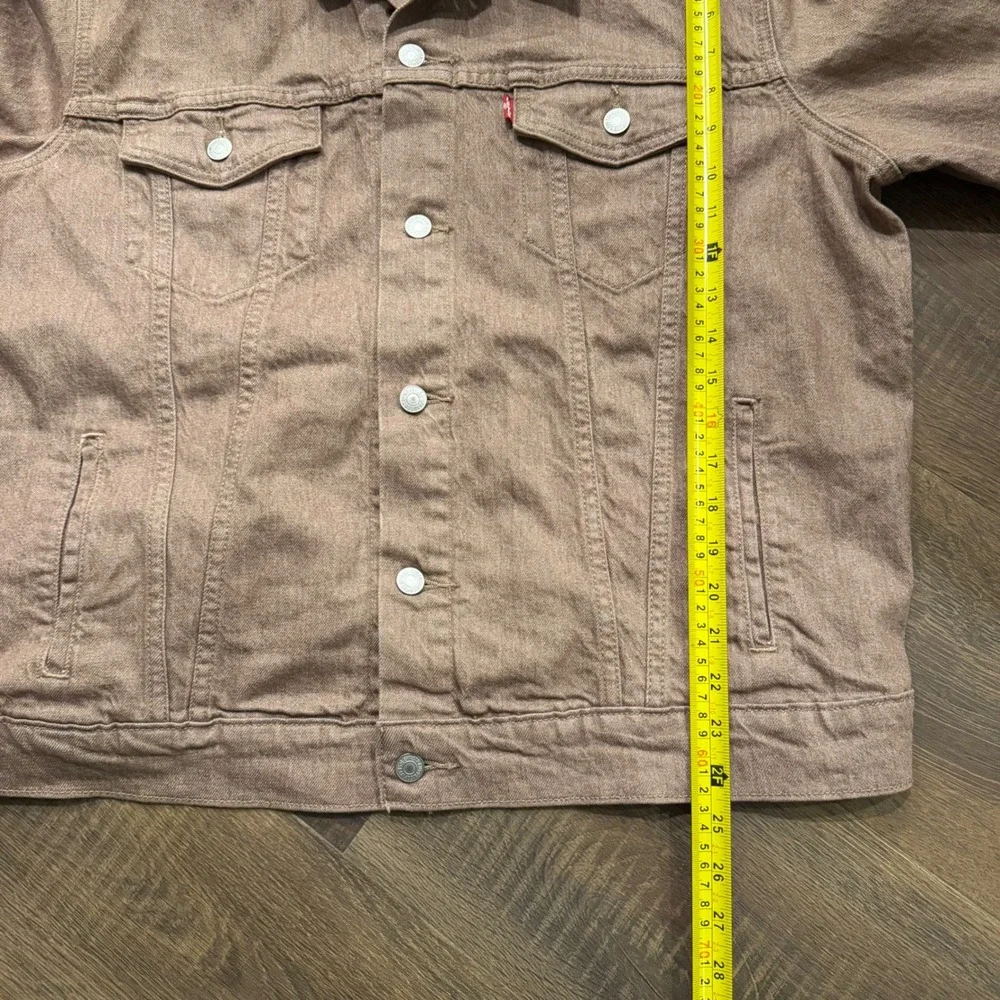 Levi's Men's Large NWT Brown Acid Wash Type 3 Trucker Denim Jacket